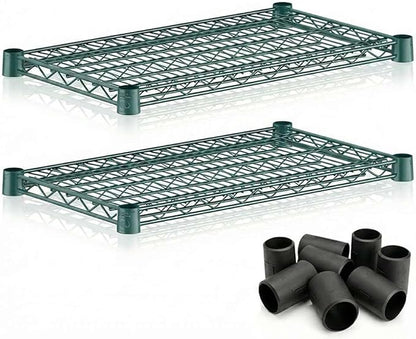 2 Pack Green Additional Wire Shelf for 14"x24" NSF Shelving Units, Replacement Shelves for Wire Rack