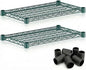 2 Pack Green Additional Wire Shelf for 14"x24" NSF Shelving Units, Replacement Shelves for Wire Rack
