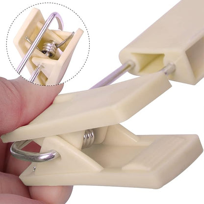 Pants Hangers with Clips Skirt Hangers for Women Plastic Clip Hanger for Pants Clothes Hanger (50pack, Khaki)
