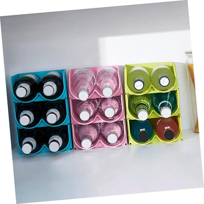 3pcs Stackable Beer Beverage Storage Rack Plastic Soda Can Dispenser for Refrigerator Drink Bottle Rack