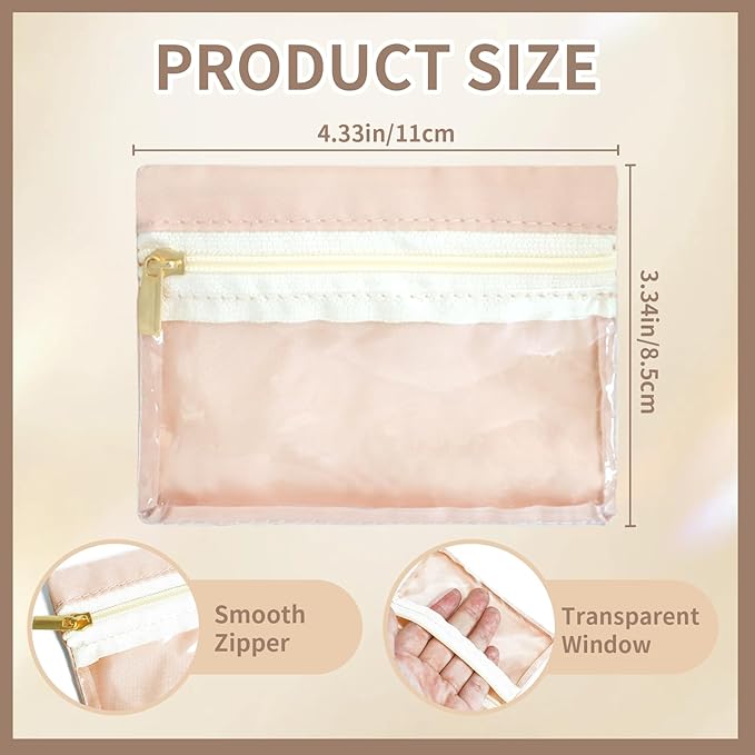 10Pcs Travel Jewelry Organizer with Zipper Clear Travel Jewelry Bag,Purse Organizer Pouches for Travel Business Trip Jewelry Pouch for Rings Earrings Necklace