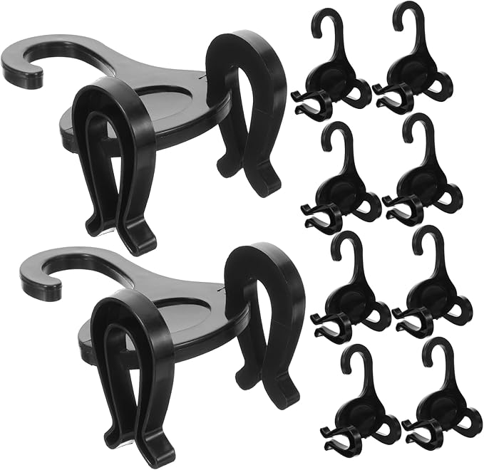 PRETYZOOM 30pcs Space-Saving Under Bed Shoe Organizer Plastic Double Slots Hanger Hooks Sports Shoe Rack