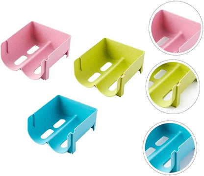 SOLUSTRE Freezer Organizer Bins 3pcs Refrigerator Drawer Storage Boxes Drink Box