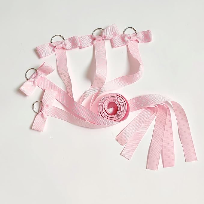 6 Pcs 38" Hair Bow Holder Organizer for Girls, Ribbon Hair Bow Display Hanger, Hair Bow Clips Storage Rack for Girls Hair Accessories