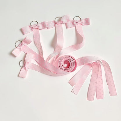 6 Pcs 38" Hair Bow Holder Organizer for Girls, Ribbon Hair Bow Display Hanger, Hair Bow Clips Storage Rack for Girls Hair Accessories