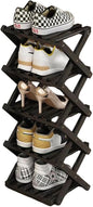 YYW Bamboo Shoe Rack for Entryway, Free Free Standing Shoe Racks Shelf Closet, Foldable Vertical Shoe Storage Organizer for Living Room