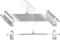 Pants Hangers with Clips - 8 Pack Heavy Duty, Non-Slip Adjustable Space Saving Skirt Hangers for Pants, Jeans, Shorts | Gray | 12 Inch