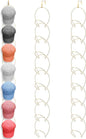 Yerliker 16 Pieces Hat Rack Wig Holder over The Door Baseball Hat Holder Wall Mounted Hanging Wig Organizer for Closet Display Storage Rack with 2 Hooks for Tie Scarf(Gold)