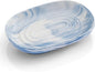 AIMAIAIMAI Blue Ceramic Soap Dish, Marble Pattern Bar Soap Holder - Elegant Hostess Gift, Housewarming Gift for New Home, Decorative Soap Tray for Bathroom, Kitchen