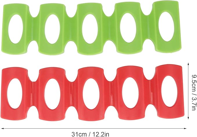 2Pcs Foldable Silicone Wine Stacker,Beer Can Rack,Space Saver Organizer Bottle Stacking Silicone Bottle Stacker for Beer Can Wine Holder Refrigerator Mat Red and Green