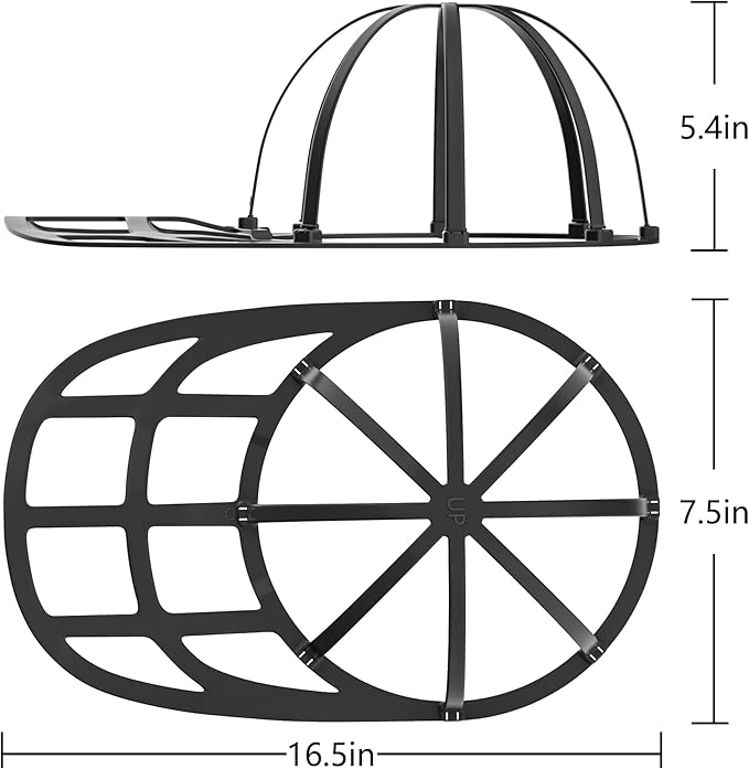 Hat Washer Cage, Snap-Lock Design, Foldable & Portable for Washing Machine Dryer Dishwasher