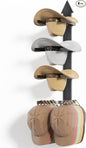 Cowboy Hat Rack for Wall, Cowboy Hat Holder Wall Mount Holds up to 4 Hats, Wooden Western Rustic Metal Hat Hanger with Arrow Sign Board, Hat Organizer for Western Hat, Fedora, Sun Hats