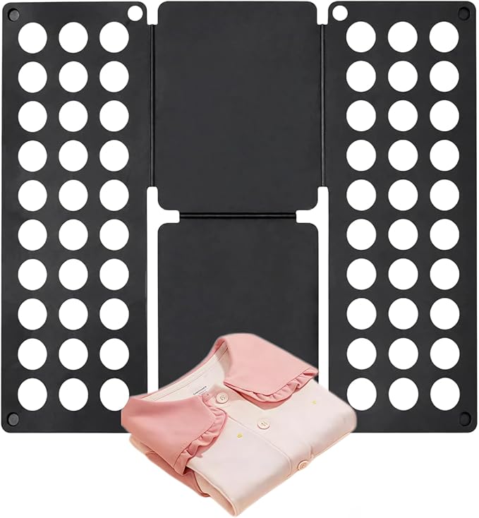 Mini Toddler Shirt Folding Board & Shirt Folder (Ages 1-7), Small Portable Clothes Folder, Build Independence & Fine Motor Skills
