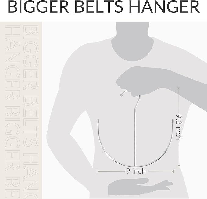 ZEDODIER Belt Hangers, Belt Rack Silver Closet Accessories Organizers, Closet Organizer Hook Rack for Belt, Ties, Scarves, Camisoles, Hats, Bras, Shoes