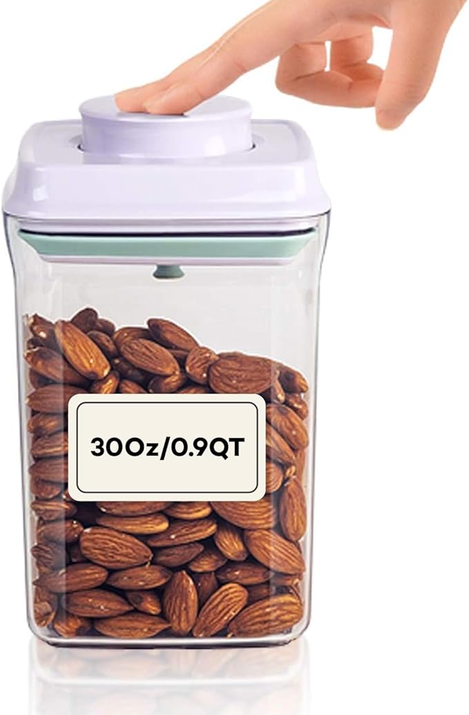 Bop Top Airtight Food Storage Containers with Lid 3.5 Cups / 30 oz | Kitchen Canister Sets | Air Tight Pantry Container | Pop Top Dry Food Storage Containers for Snacks, Sugar, Flour, Baking, Pasta