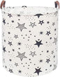 Waterproof Laundry Hamper Collapsible Laundry Basket Leather Handle Laundry Bag Large Clothes Storage Toy Organization for Bathroom Bedroom Laundryroom College Dorms (Caisanjiao-001)