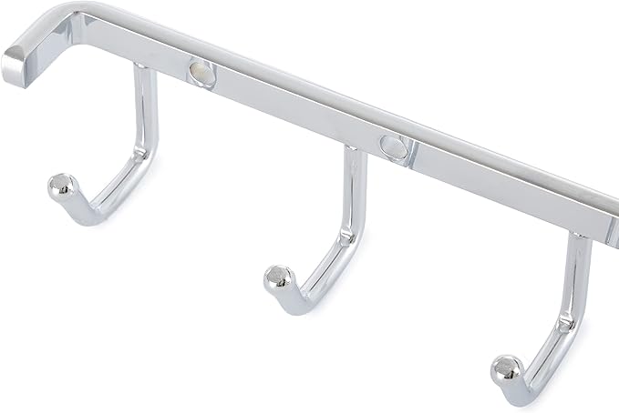 Rev-A-Shelf Sidelines 14" Closet Wall Hanging Mount for Belt, Scarf, or Tie Accessory Organization Rack Holder Hanger w/7 Hooks Chrome, BRCL-14NS-CR-1