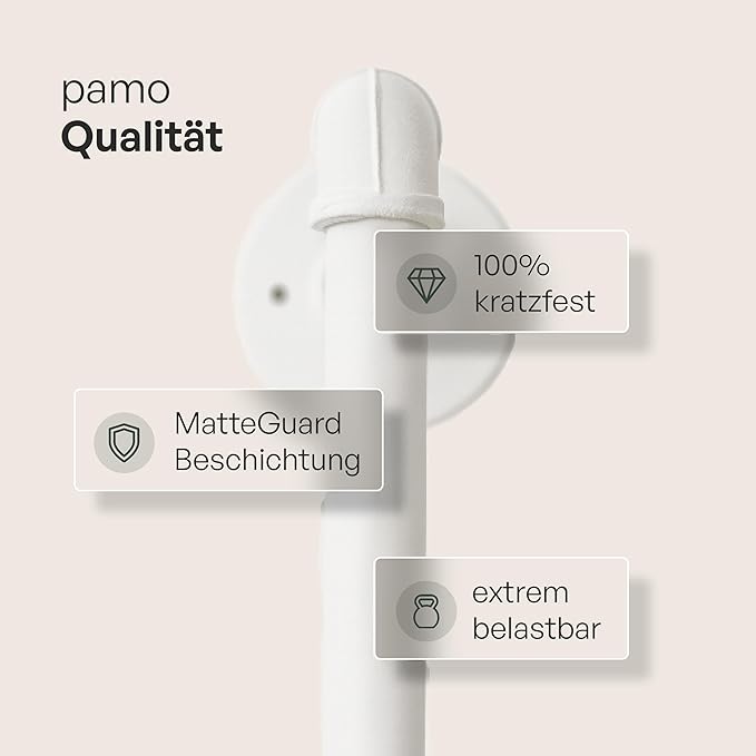 pamo Industrial Pipe Clothing Rack White Metal - 660 lbs Capacity - Wall-Mounted Clothes Racks for Hanging Clothes - Modern Walk-In Closet