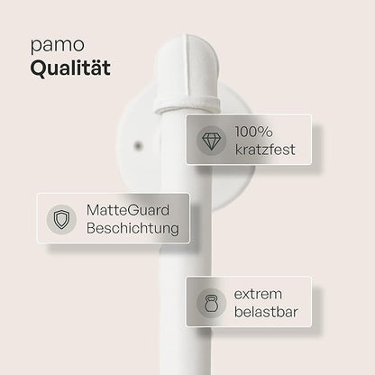 pamo Industrial Pipe Clothing Rack White Metal - 660 lbs Capacity - Wall-Mounted Clothes Racks for Hanging Clothes - Modern Walk-In Closet