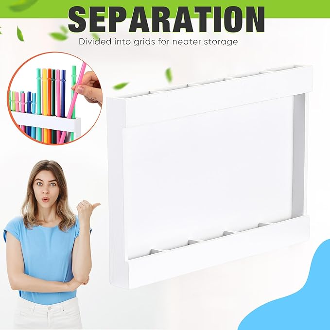 Qinyoung Wooden Straw Holder for Cabinet Door with Double Sided Adhesive Tape Tumbler Straw Organizer for Cupboard Reusable Tumbler Storage Container for Kitchen Counter(White)