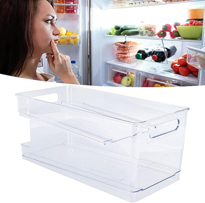 Tyenaza Can Organizer, Stackable Drink Soda Can Holder Rack PET Dispenser Double Deck, Can Storage Organizer Fit for Pantry Refrigerator Kitchen