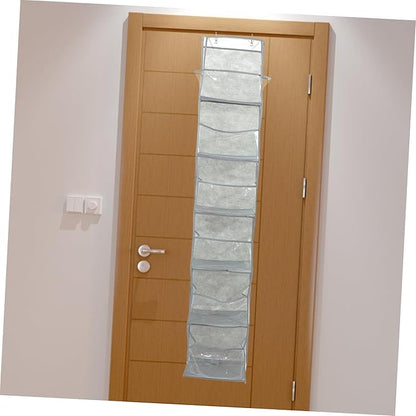 Over the Door Storage Organizer with Clear Pockets Hanging Storage Pouch for Shoes Bags Space Saving for Home Organization and Decluttering