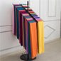 Freestanding Scarf Hanger, Metal Fabric Display Rack, Multifunctional Swatch Display Stand for Shawl and Silk Scarf, Space-Saving Hijab Stand for Home, Clothing Store(Black)