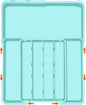 Spaclear Silverware Organizer - Expandable Silverware Drawer Organizer Adjustable Drawer Organizer, Silverware Tray for Drawer15.2"x 19" Cutlery Drawer Organizer, Kitchen Organizers Storage, Turquoise