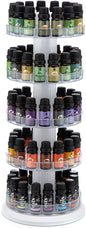 J JACKCUBE DESIGN Rotating Essential Oil Display Stand Spinning Rack for 75 Bottles(up to 120) Organizer 5 Tier Storage Holder -MK505A (5 Tier)