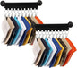 Hat Rack Cap Organizer Necktie Hanger 2 Packs Foldable Travel Baseball Cap Holder Clips Black