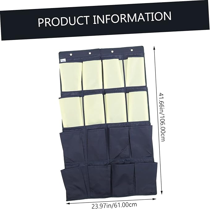 Alipis Over the Door Shoe Organizer Bag Oxford Hanging Storage Pouch for Bedroom Bathroom Kitchen Space Saving Hanging Shoe Organizer for Closet Wall in Blue and Yellow