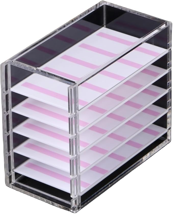 5 Layers Nail/Acrylic Lash Extensions Storage Organizer,Cosmetic Makeup Container Box,Clear Case Cabinet Display for Nail Lash Supplies Artists,Home & Eyelash Salon (5 Layers for Nail)