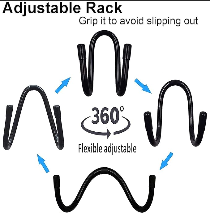 Multifunctional Hat Rack and Hanger - Over Seat Hat Holder With Hook - Keeps Hat Shape for Caps, Bags, and Safety Helmets - 2 Pack