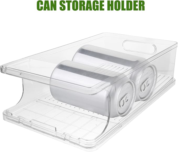 Zerodeko Beverage Can Organizer Stackable Drink Holder for Fridge Pantry Countertop Design for Easy Access and Tidy Storage for Cans and Bottles Home Rvs and