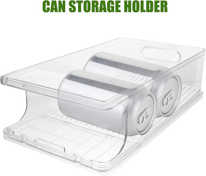 Zerodeko Beverage Can Organizer Stackable Drink Holder for Fridge Pantry Countertop Design for Easy Access and Tidy Storage for Cans and Bottles Home Rvs and