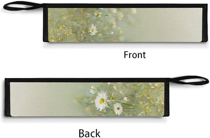 Portable Tableware Carrier Pouch Cutlery Bag Silverware Organizer Accessories for Travel Camp Party, Daisy Field Green