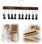 Legging Organizer for Closet, 2026 New Pants Hangers with 10 Clips, Space-Saving Clothes and Hat Storage Hook, Hanging Closet Organizer Hanger Clips for Skirts, Shorts, Trousers, Socks (Vintage)