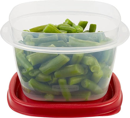 Rubber maid Food Storage Containers Two Cup Food Storage Containers 7 Piece Set, Easy Find Lids, 3 Containers, 3 Lids Chalk Pen And Chalk Labels