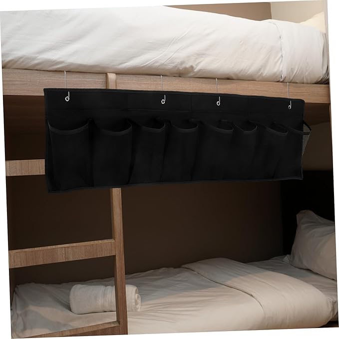 Amosfun Bedside Shoe Organizer Non Woven Fabric Mesh Hanging Storage Bag for Rv Camping and Home Multi Pocket Design for Shoes and Accessories Space Saving