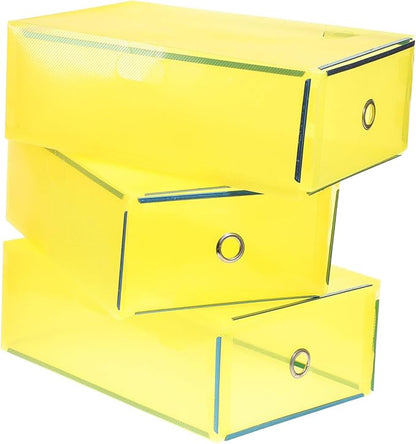 Drawer Shoe Box Set 5 Pack Sneaker Storage Dividers Storage Drawers Transparent Plastic Organizer