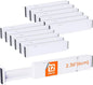 Lifewit 12 Pack 2.36" High Drawer Dividers 28-43.5cm/11-17" Adjustable Drawer Organizer for Clothes/Utensils, Expandable Drawer Separator in Dresser/Kitchen/Bedroom/Office Organization & Storage White