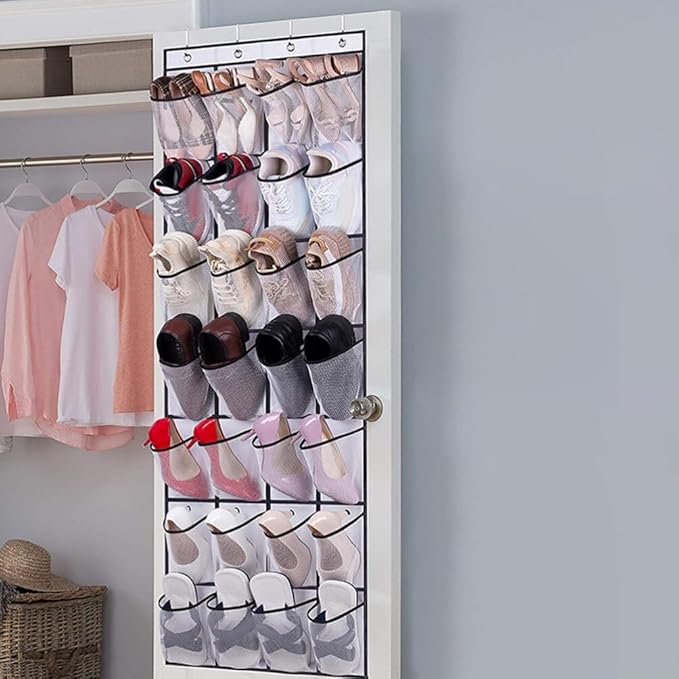 Cabilock 1set over Door Hanging Organizer Mesh Storage Bag for Shoes Medicine Glasses and More Non-woven Efficient Wall for Bedroom Bathroom and Pantry