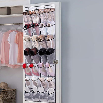 Cabilock 1set over Door Hanging Organizer Mesh Storage Bag for Shoes Medicine Glasses and More Non-woven Efficient Wall for Bedroom Bathroom and Pantry