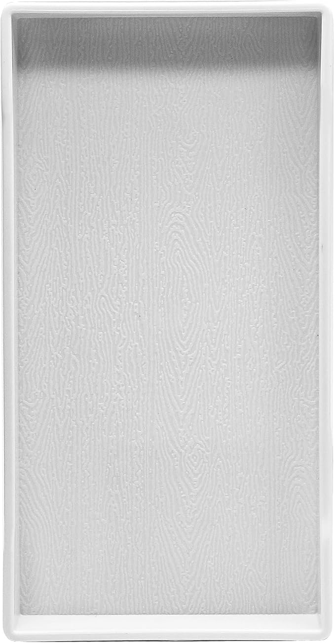 Jiozermi 8.03" Countertop and Bathroom Vanity Tray, Plastic Vanity Sink Tray Rectangle Soap Tray Kitchen Sink Tray Bathroom Tray for Lotion Bottles Perfume Jewelry Candle Key Ring(White)