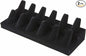 Plymor Black Velvet 2-Tier Ring Finger Display, Twelve on Rectangular Base, 8.125" W x 3.25" D x 2.5" H (Pack of 2)