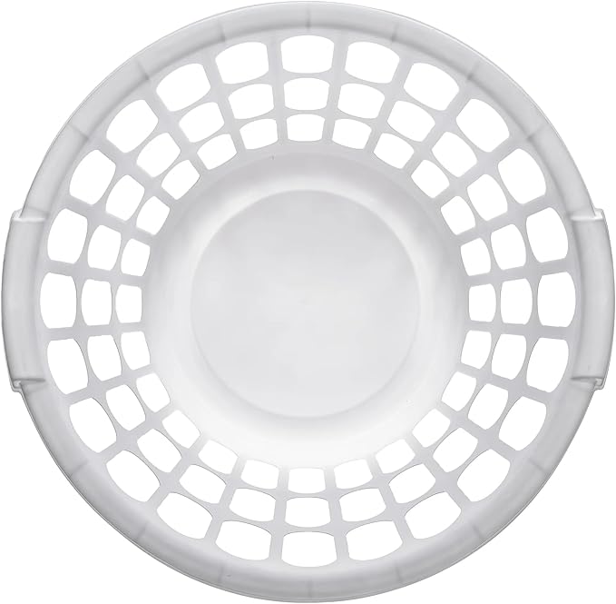 (8 pack) Adult 1-Bushel Round Laundry Basket, White