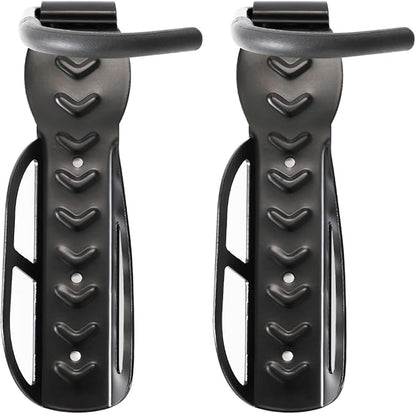 Vertical Bike Rack Wall Mount for Garage–Heavy-Duty Steel Bicycle Hook for Indoor Storage, Space-Saving Holder for Road, Mountain & Hybrid Bikes, Fits Tires Up to 2.6" Wide (2 Pack)