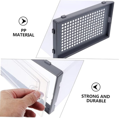 2pcs Shoe Box Storage Boxes Sturdy Plastic Shoes Organizer for Closet Entryway Style