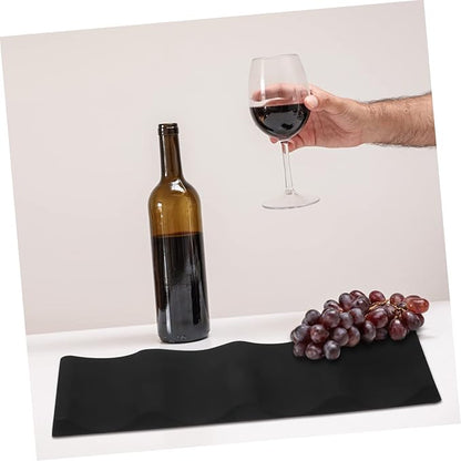 2pcs Silicone Wine Rack Folding Wine Bottle Holder Soda Can Organizer Home Supplies Black
