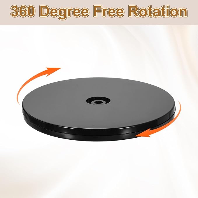 uxcell 4Pack Acrylic Lazy Susan Turntable, 6" Spinner Lazy Susan Turntable Organizer, Acrylic Ball Bearing Rotating Tray for Pantry Spice Rack Decorating, Black